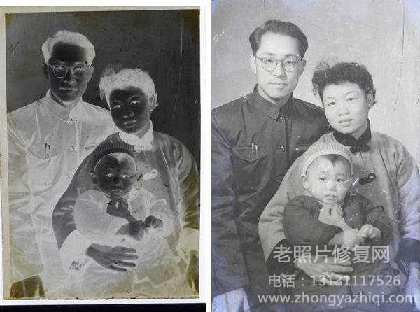 老照片修復(fù)放大高清精修，底片修復(fù)噪點(diǎn)翻新上色